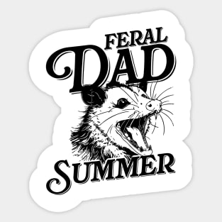 Opossum - Feral Dad Summer Sticker